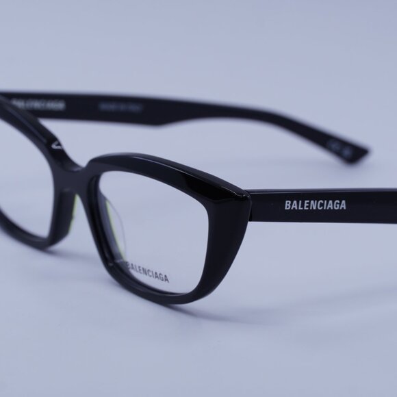 Balenciaga BB0063O 001 Eyeglasses Black 52mm Cat Eye Frame - Picture 3 of 10